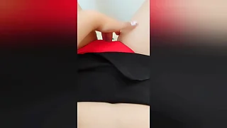 Young stepsister masturbates her wet pussy flick through red Y-fronts when home alone - LuxuryOrgasm